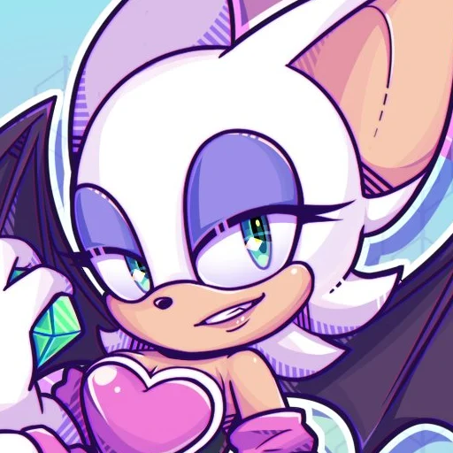 Эмодзи Rouge the Bat | Летучая мышь Руж