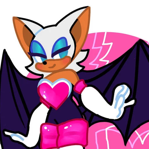 Эмодзи Rouge the Bat | Летучая мышь Руж