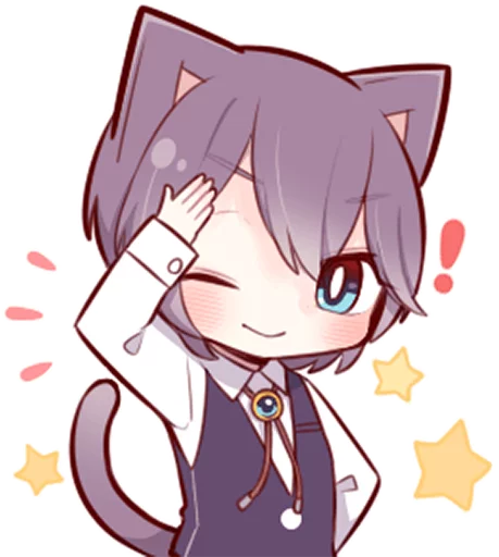 Эмодзи Russian Blue Kitten