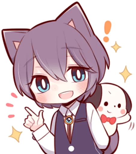 Эмодзи Russian Blue Kitten