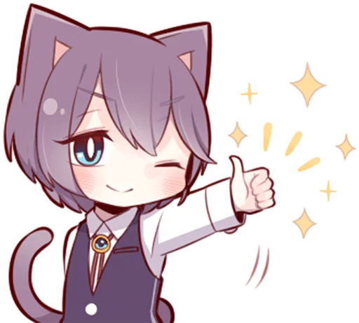 Эмодзи Russian Blue Kitten