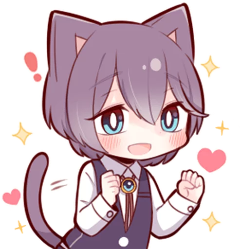 Эмодзи Russian Blue Kitten