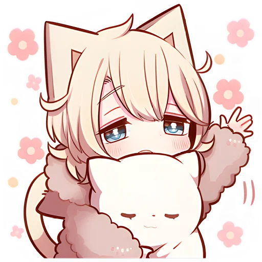 Эмодзи Соннный котенок