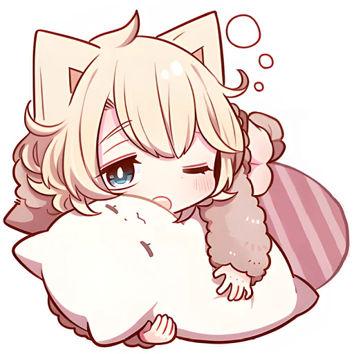 Эмодзи Соннный котенок