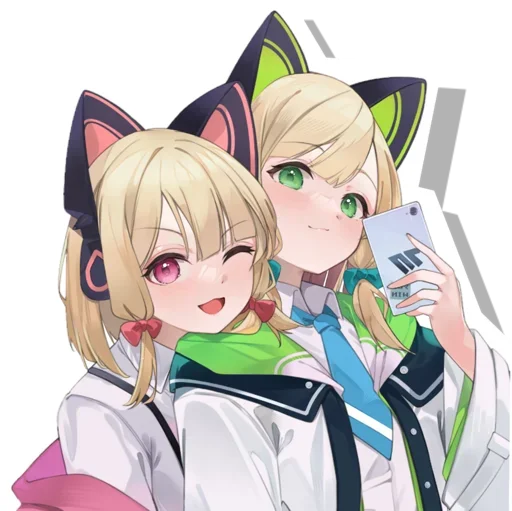 Эмодзи Midori & Momoi | Blue Archive