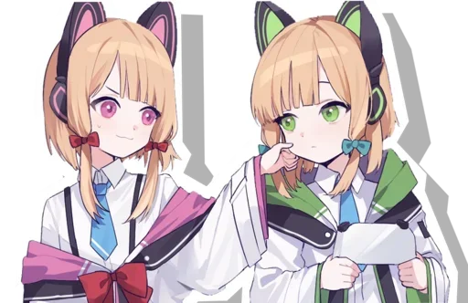 Эмодзи Midori & Momoi | Blue Archive