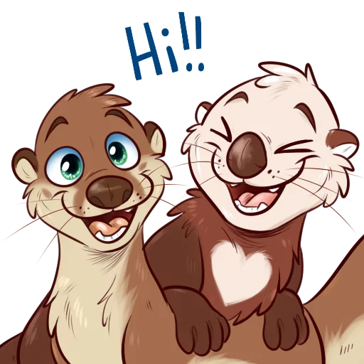 Эмодзи Otters: Sake and Tako!