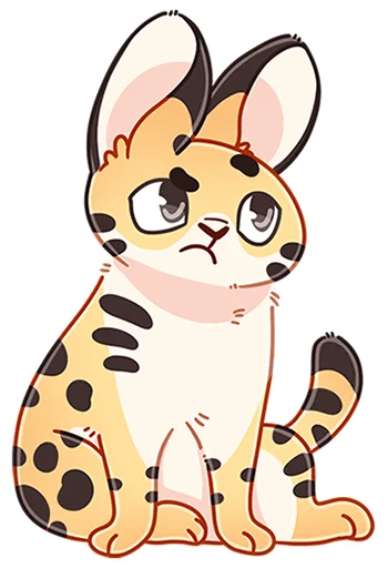 Эмодзи Сервал Тортик без текста