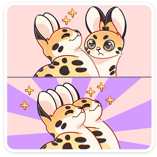 Эмодзи Сервал Тортик без текста