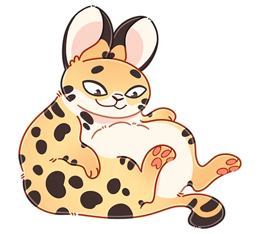 Эмодзи Сервал Тортик без текста