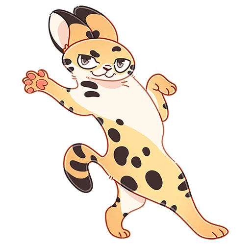 Эмодзи Сервал Тортик без текста