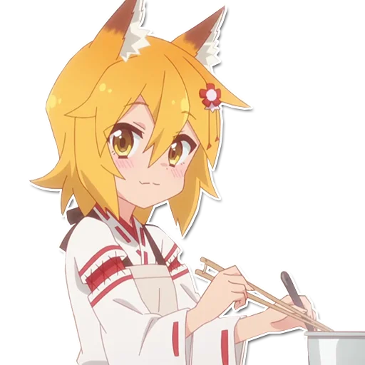 Эмодзи Заботливая лиса Сэнко-сан
