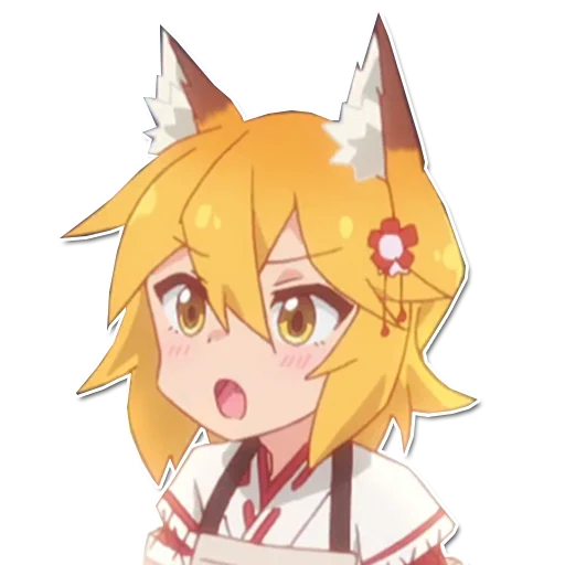 Эмодзи Заботливая лиса Сэнко-сан