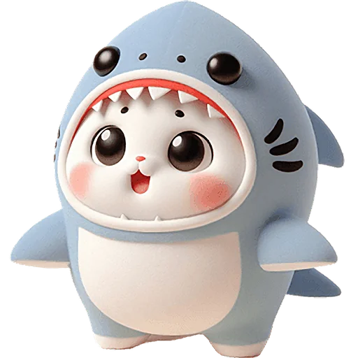 Эмодзи Пушистые акулы 3