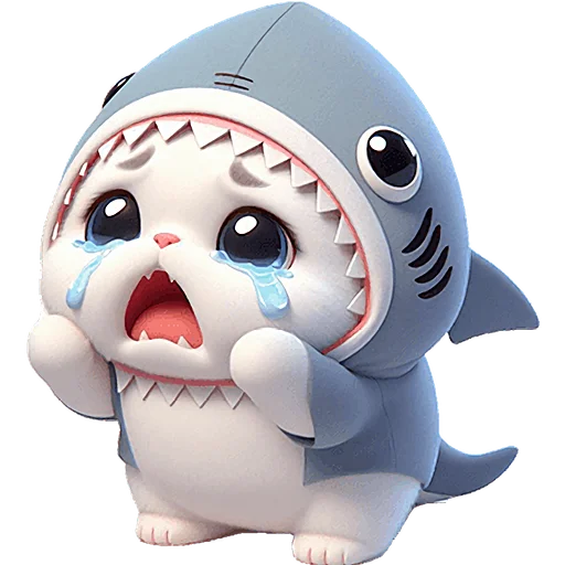 Эмодзи Пушистые акулы 3