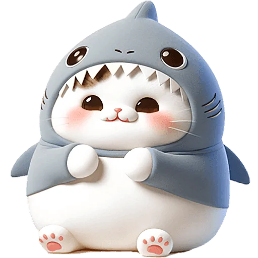 Эмодзи Пушистые акулы 3