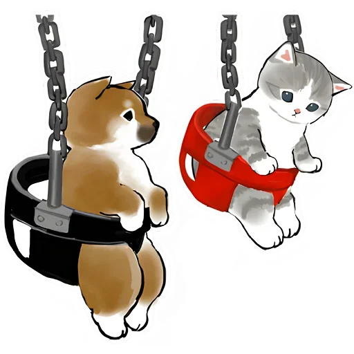 Эмодзи Шиба и Нян котик