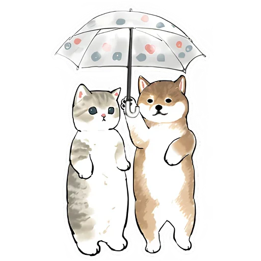 Эмодзи Шиба и Нян котик