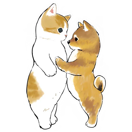 Эмодзи Шиба и Нян котик