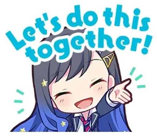 Эмодзи штампики с Ан!