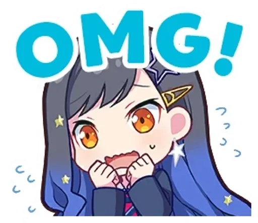 Эмодзи штампики с Ан!