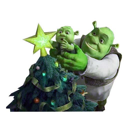 Эмодзи Новогодний Шрек