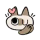 Эмодзи Kawaii Siamese