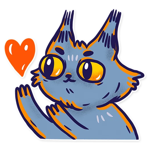 Эмодзи Скетч-кот