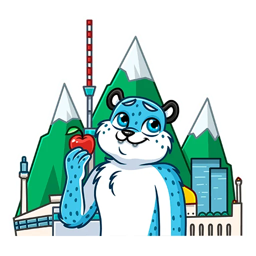 Эмодзи Снежный Барс