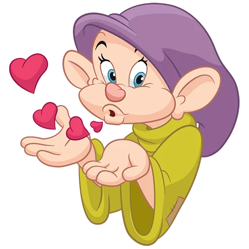 Эмодзи Белоснежка и семь гномов Без Текста