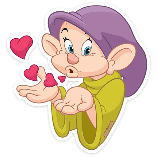 Эмодзи Белоснежка и семь гномов