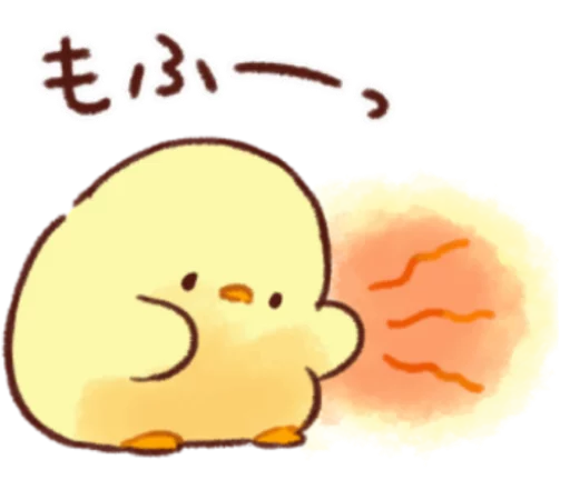 Эмодзи Soft and cute chick winter