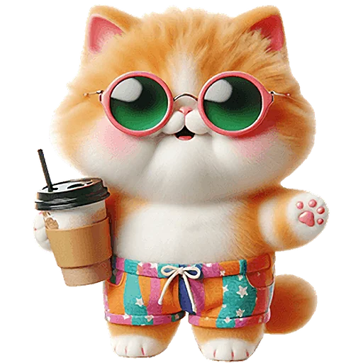 Эмодзи Летний котик