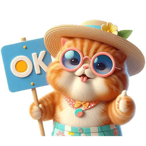Эмодзи Летний котик