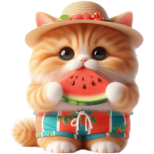 Эмодзи Летний котик