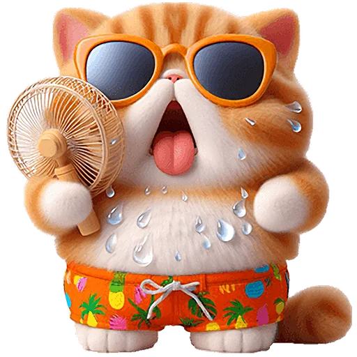 Эмодзи Летний котик