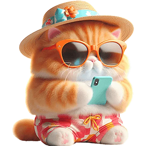 Эмодзи Летний котик