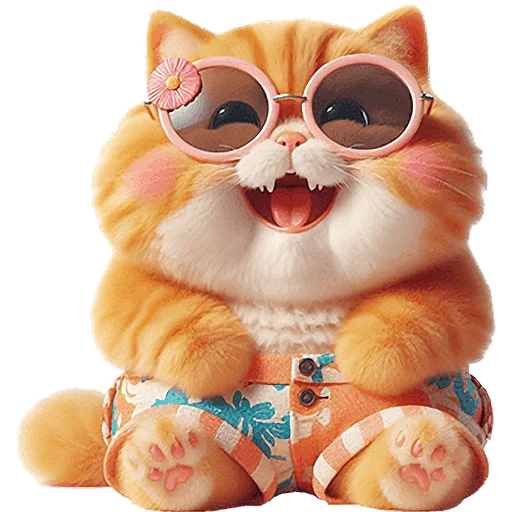 Эмодзи Летний котик