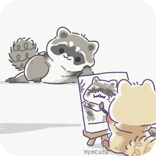 Эмодзи raccoons