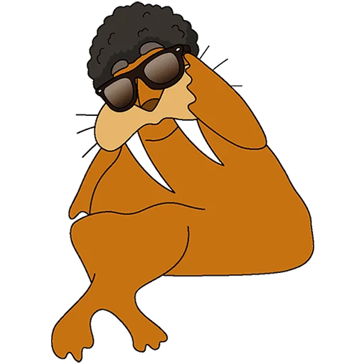 Эмодзи Клубника и Морж Без Текста