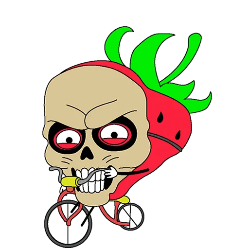 Эмодзи Клубника и Морж Без Текста