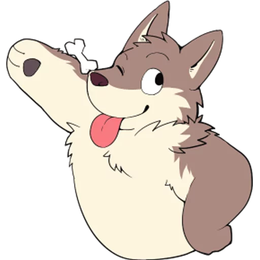 Эмодзи Eastern Timber Wolf