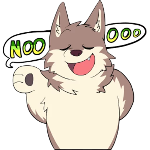 Эмодзи Eastern Timber Wolf