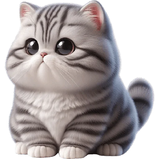 Эмодзи Полосатый котенок