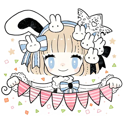 Эмодзи Принцесса и кролик