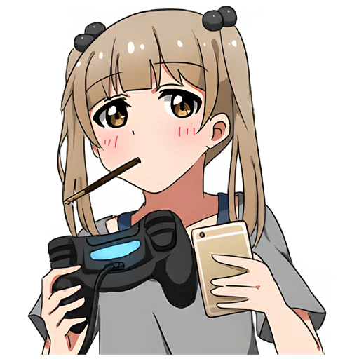 Эмодзи Томная тян