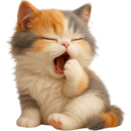 Эмодзи Трехцветный котик