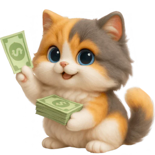 Эмодзи Трехцветный котик