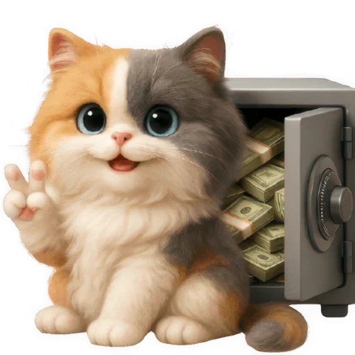 Эмодзи Трехцветный котик