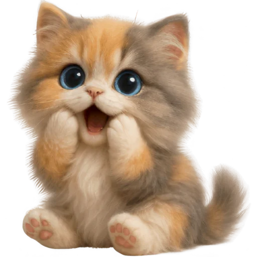 Эмодзи Трехцветный котик